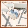 VECELO Folding Pipe Fully Assembled Assembly Seat Height Weight Capacity PU White Chair, Chair, Foldable, Slim, Lightweight, Portable, (No Required),