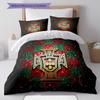Portugal National Football Team Pattern Bedding,Quilt Set Quilt Cover Pillowcase Home Birthday Gift(1 * duvet cover + 2 * pillowcase, without core)