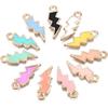 20/50/100pcs Enamel Lightning Bolt Charms Colorful Flash Shape Charms Celestial Thunder Charms for Jewelry Making Bulk
