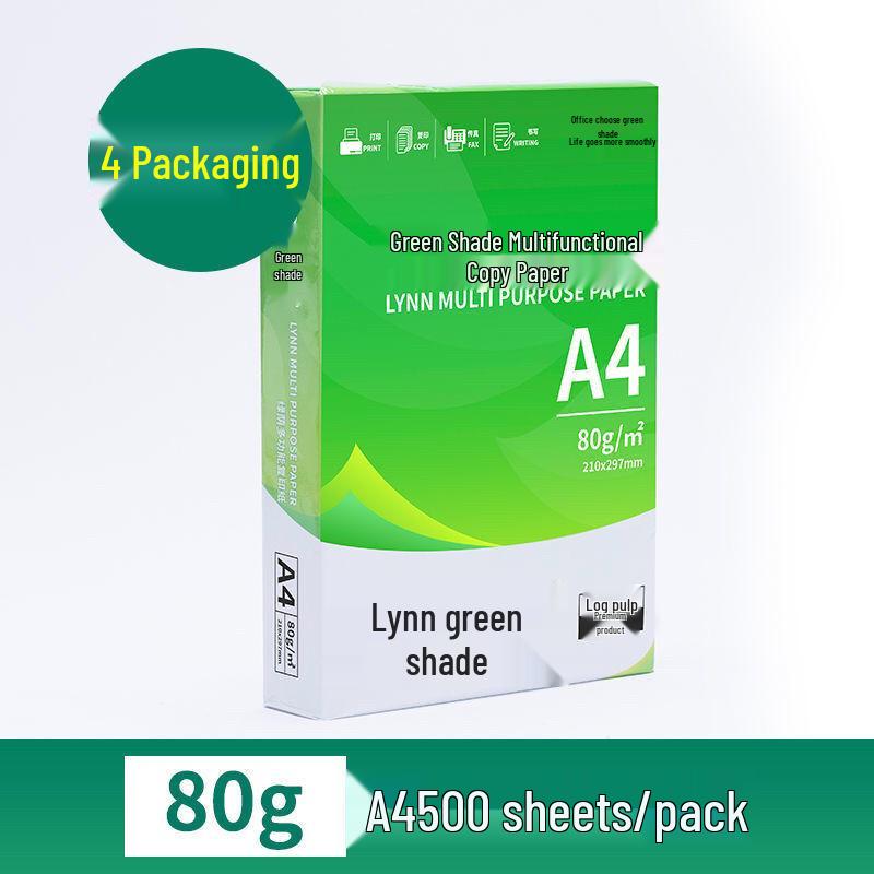 Green Shade A4 Printing Paper, 500 Sheets, 80gsm White Copy Paper for Photocopying and Drafts