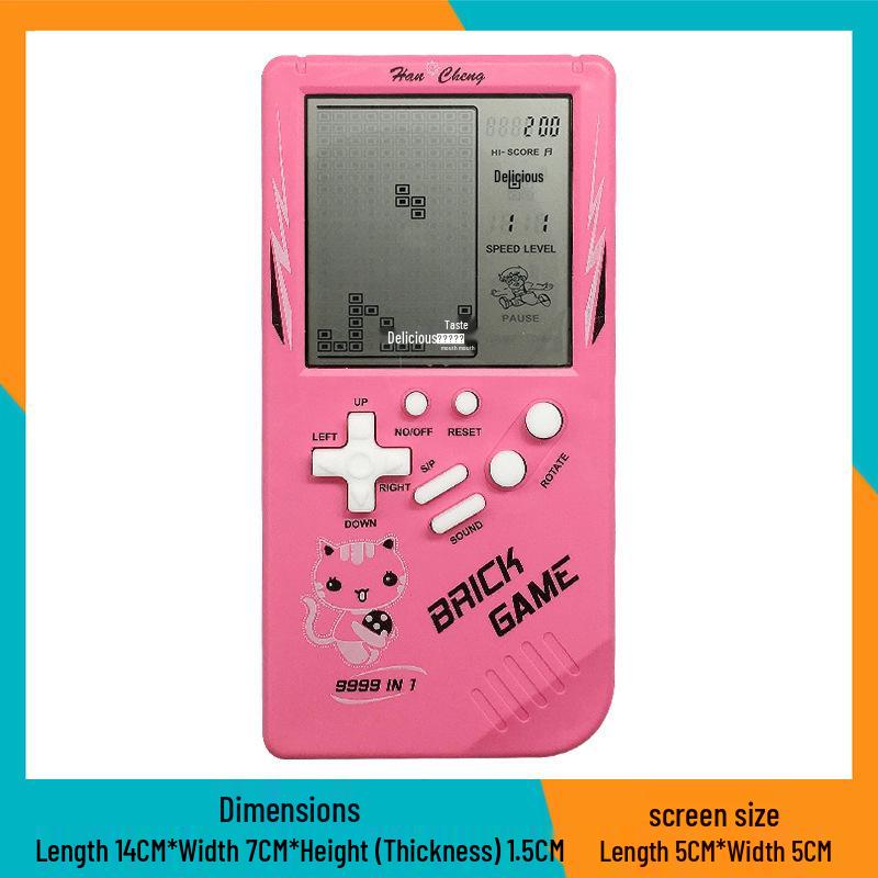 Classic Handheld Tetris Game: 90s Nostalgic Educational Toy for Kids