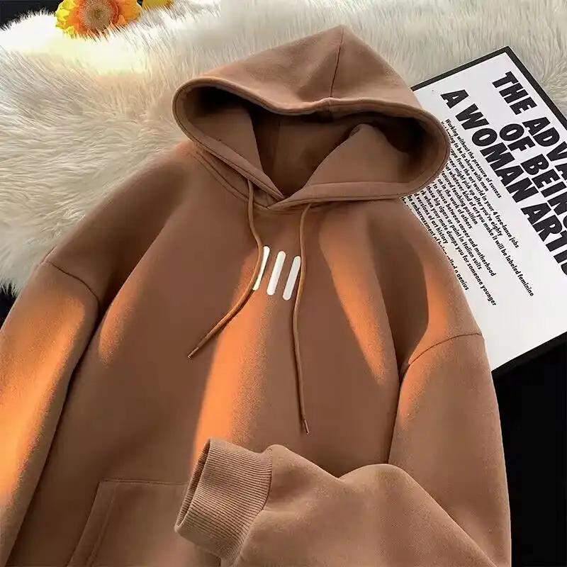 Couple Vintage Loose Hooded Sweatshirt For Men Women Autumn Winter