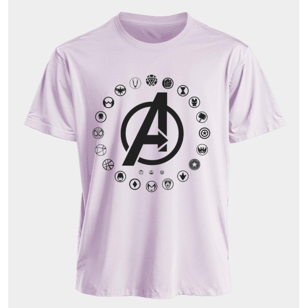 The Avengers Men's and Women's T-shirts Summer American Spring and Autumn New Oversized Casual Trendy Basic Short-sleeved