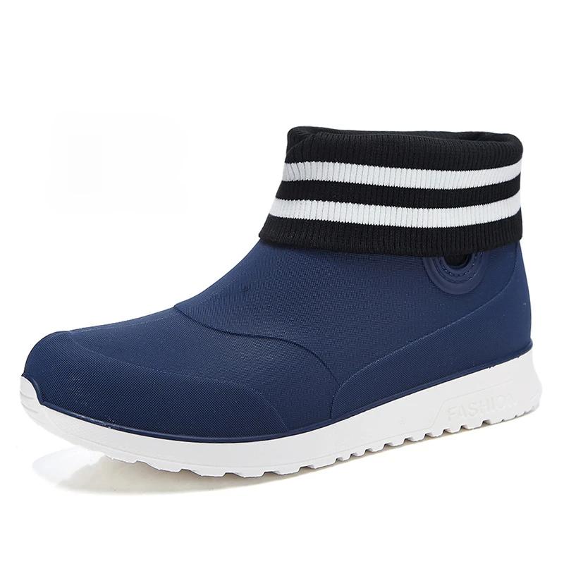 Fashion Rain Shoes for Women Rubber Boots Platform Ankle Boots 2025 Autumn Winter Slip on Women Booties Work Shoes Botines Mujer