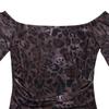 YYFS Women's Fashion Spring Fall Leopard Print Long Sleeve One Shoulder High Waist Casual Dresses