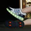 Kids Sneakers Led Light Shoes Children's Boys Girls USB Charging Glowing Sport Wheels Outdoor Parkour Roller Skate Shoes