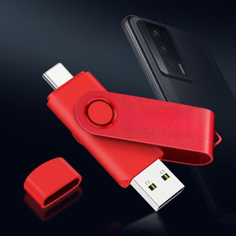 OLOEY 128GB OTG Metal Flip USB Flash Drive
