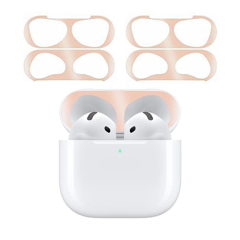 

[2024 Enhanced version] ILYAML for AirPods 4 dust guard air pods for 4 guard cover Failure prevention adsorption dust rubbish metal Intrusion