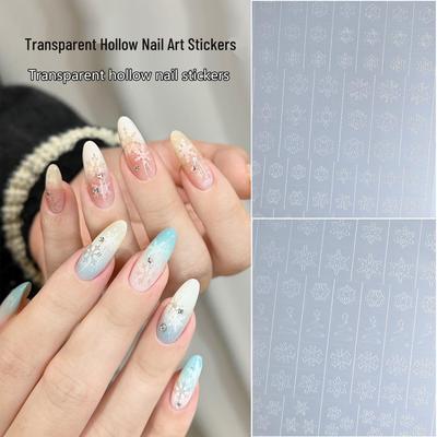Butterfly & Stars Nail Art Stickers with Gradient & Chrome Effects