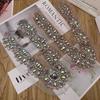 Beaded Rhinestone Lace Embroidery V Neck Applique,Embroidery Pearl Collar Patch for Dress Decoration Sew On Patches