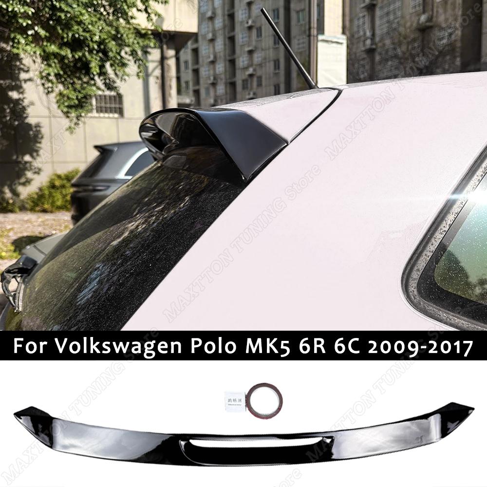 BHP2  Upgrade GTI Style Rear Spoiler Wing For Volkswagen Polo MK5 6R 6C 2009-2017 Rear Trunk Roof Wings Cap Extension Splitter Tuning