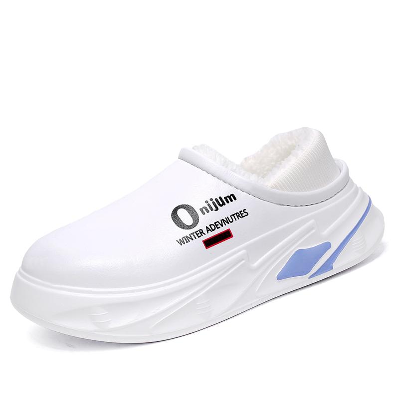 Winter Men's Warm Slippers Cotton Slippers Wrap Heels Outdoor Indoor Warm Shoes Men Home Bedroom Plush Warm Slippers 38-45