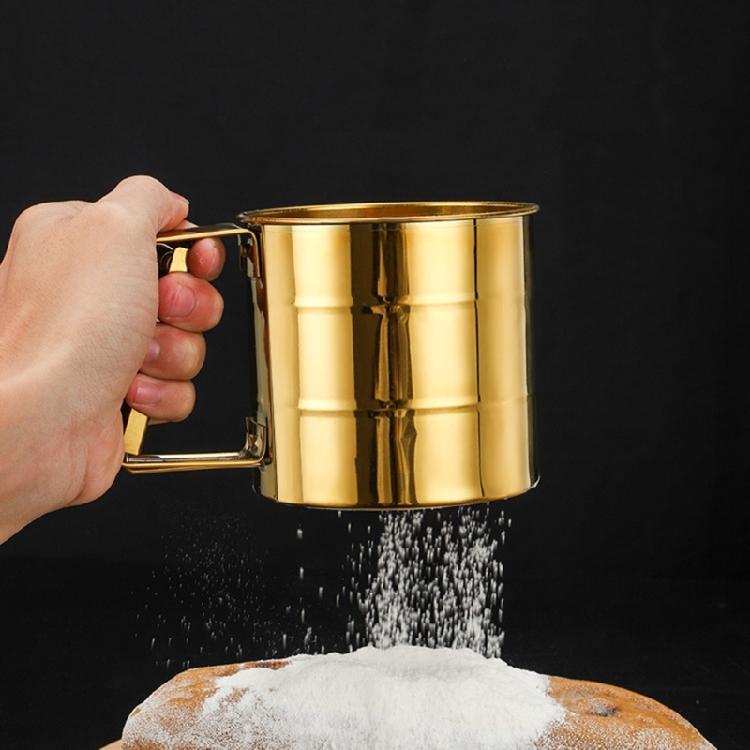 Flour Sieve Icing Sugar Manual Sieve Cup Kitchen Gadget Baking Pastry Tool