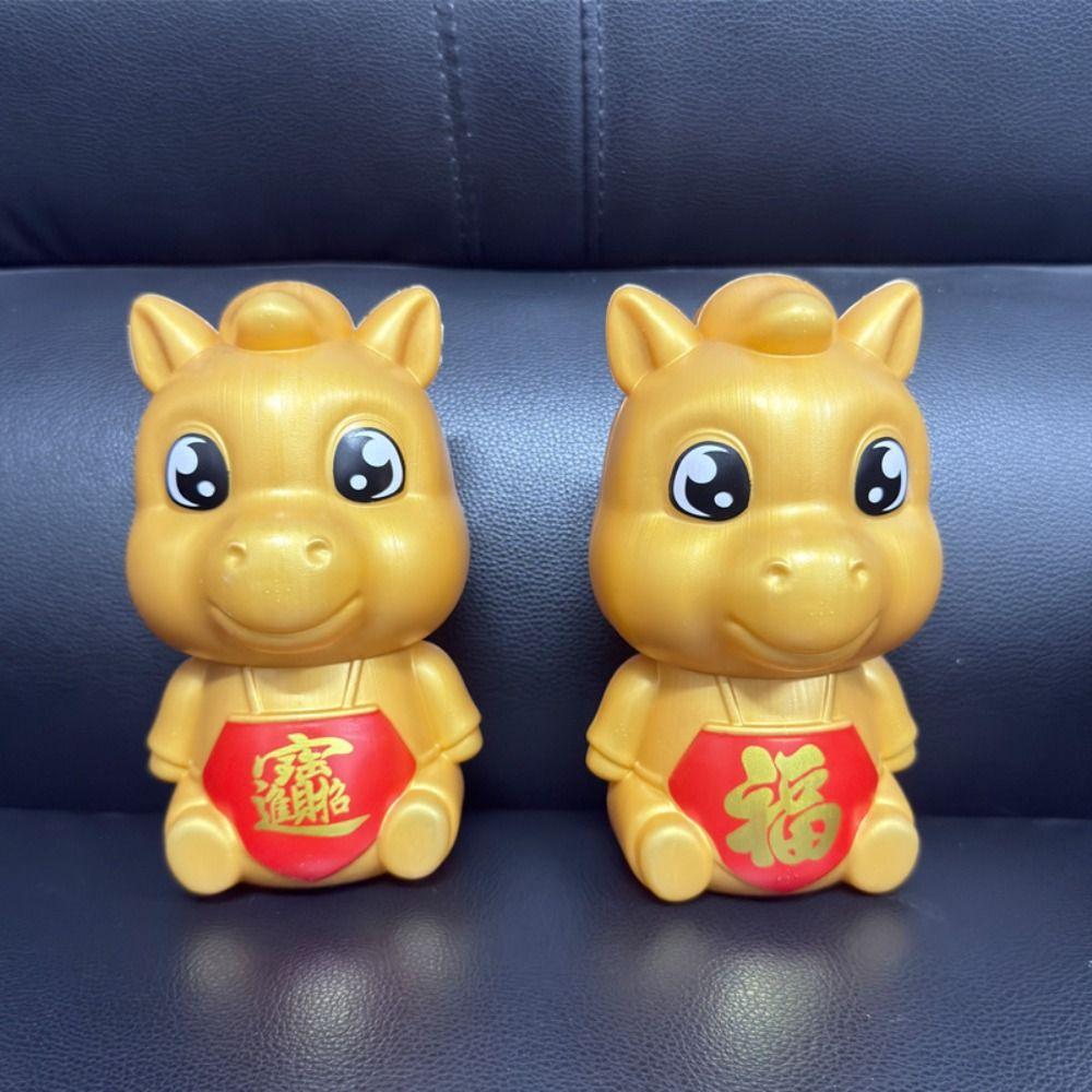 Verdickte Tierkreis Pferd Münzglas Glücksmünzen Spardose Cartoon Sparschwein Neujahrsfeier