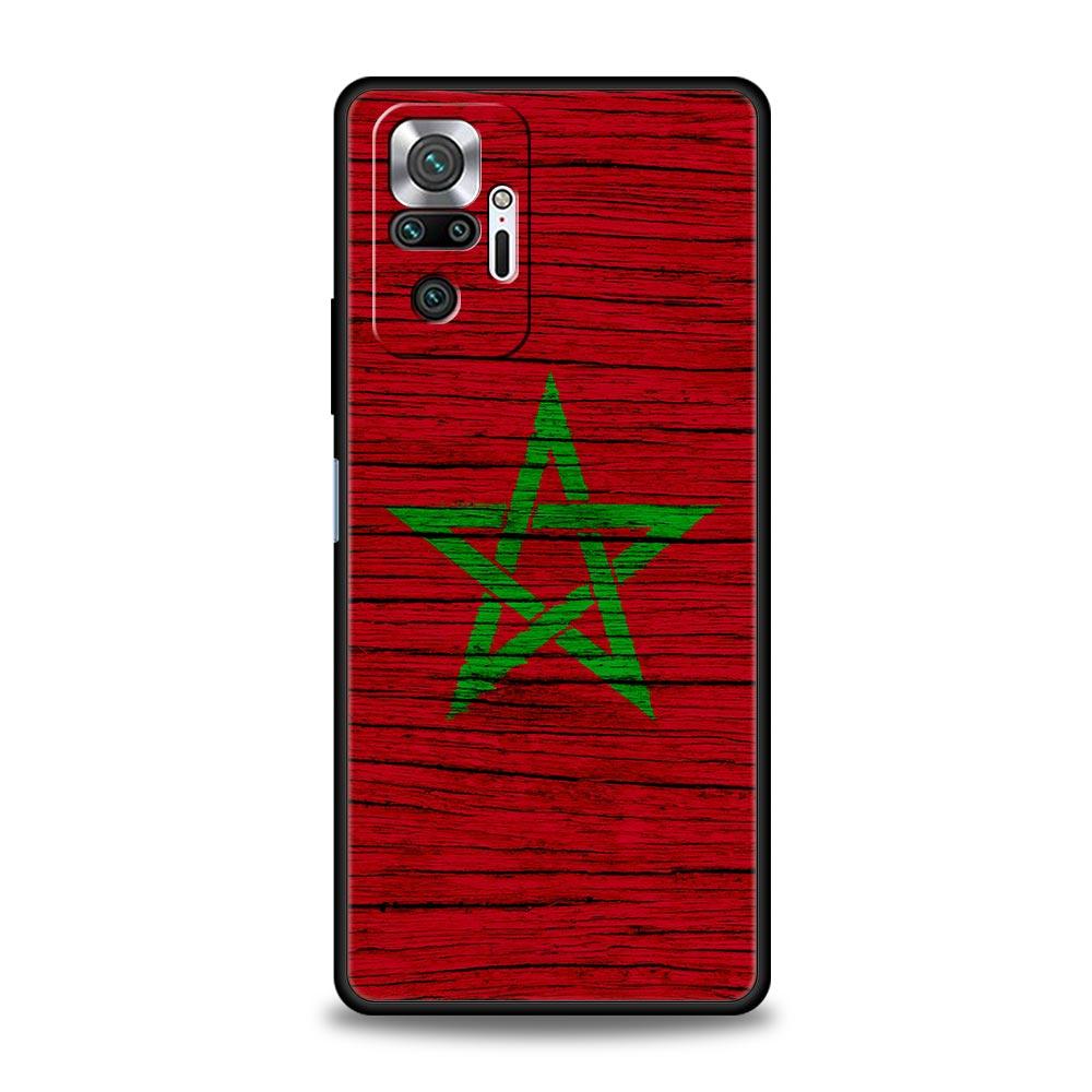 Morocco Flag Passport Phone Case For Xiaomi Redmi Note 14 13 5G 10 11 12 Pro Plus 4G 14C 13C 12C 10C Black Cover