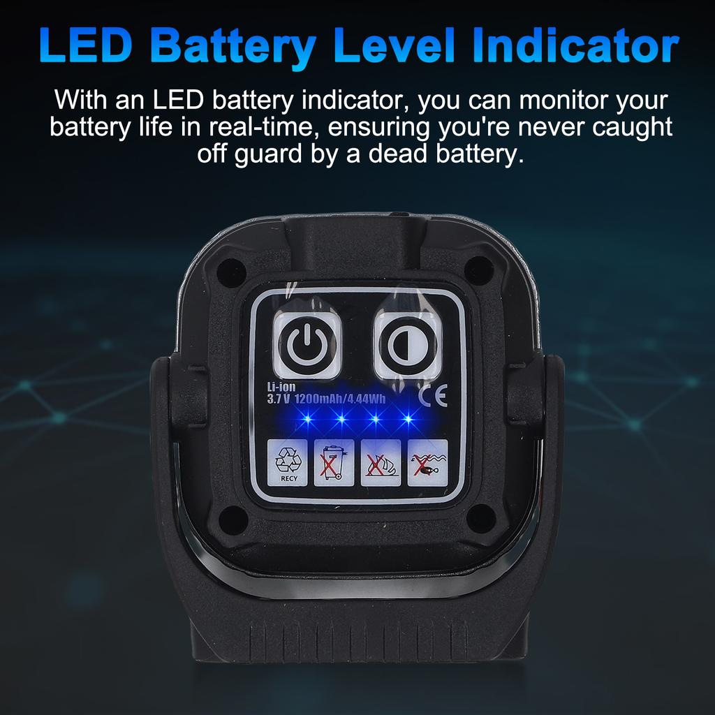 COB Magnetische Arbeitsleuchte, USB Wiederaufladbare LED Campinglampe 8 Farbmodi, 360 Grad Drehbar, Faltbar