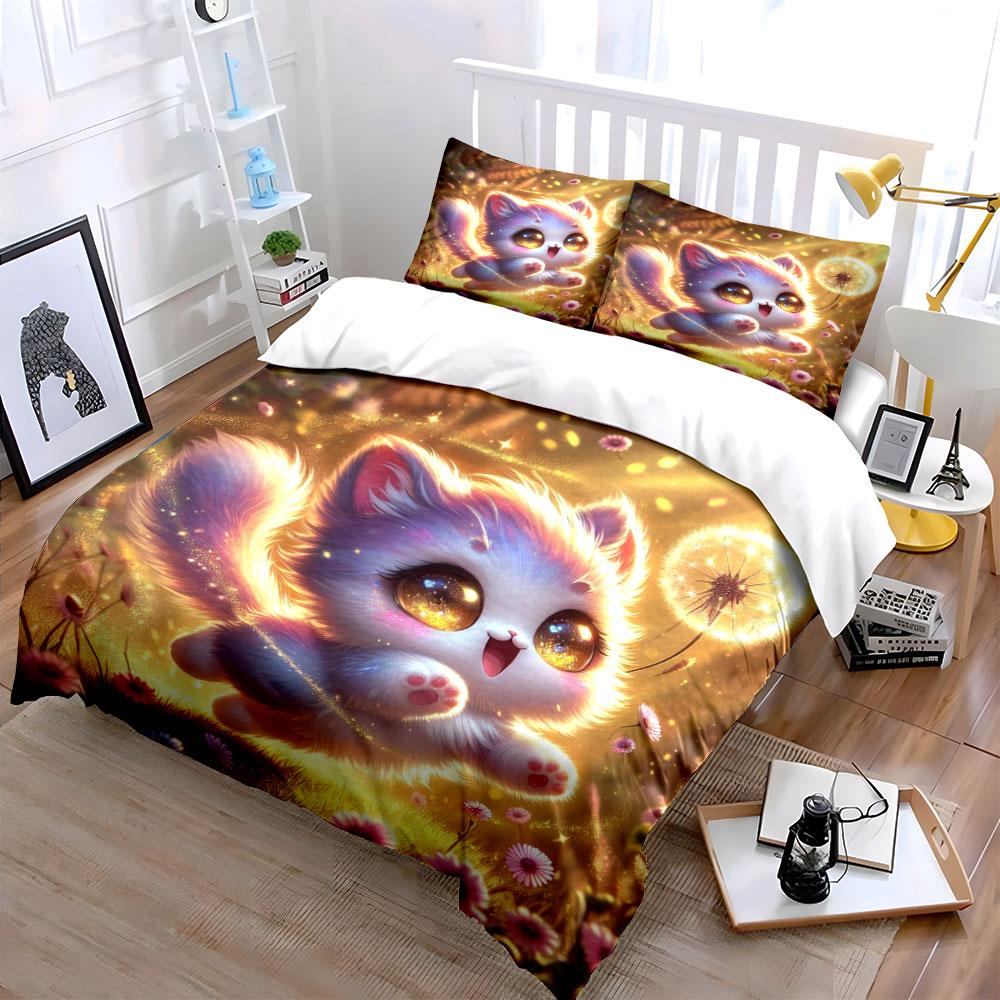 Misty Glow In Dreamy Garden Print Bedding Set 1 Duvet Cover 2 Pillowcases For Adult And Children Luxury Gift Full Size