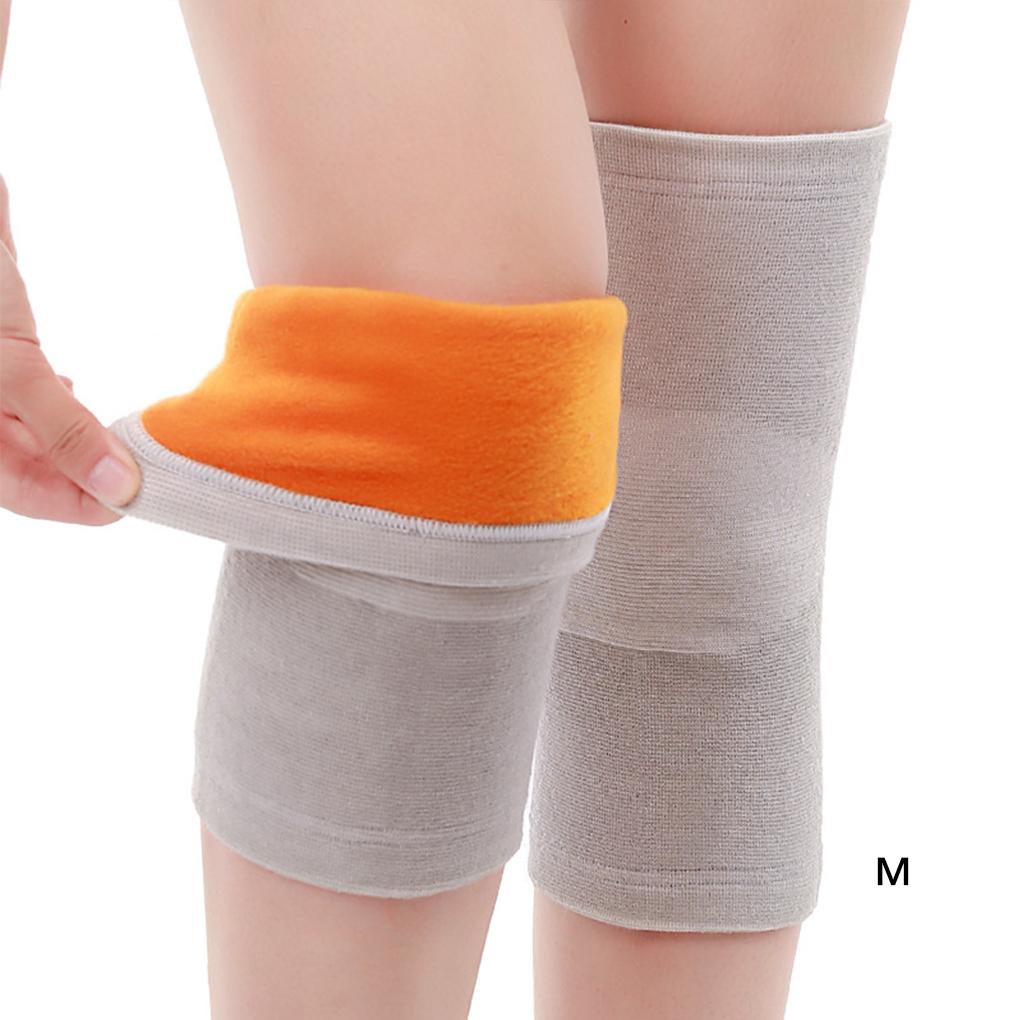 1 Pereche Genunchiere Velur Cald Protector Genunchiere de Pluș Suport Respirabil Genunchieră de Gimnastică Încălzitor pentru Picioare pentru Schi Ciclism Camping