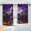 2pcs/set Horror Halloween Window Curtain Night Gate Skeleton Home Bedroom Living Room Decor Blackout Polyester Fabric Curtains
