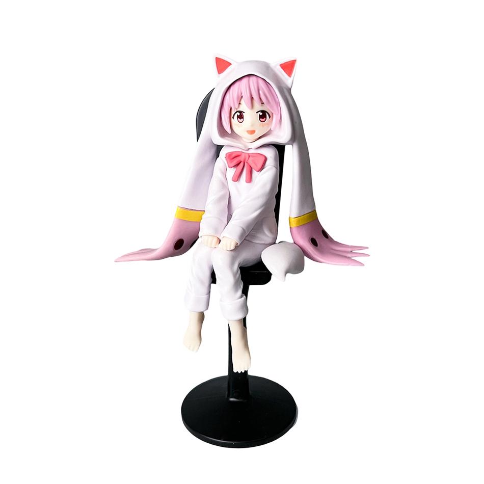 Puella Magi Madoka Magica Personnage d'Anime Akemi Homura/Madoka Posture assise Figurines PVC Modèle de Collection Cadeau pour les fans d'Anime