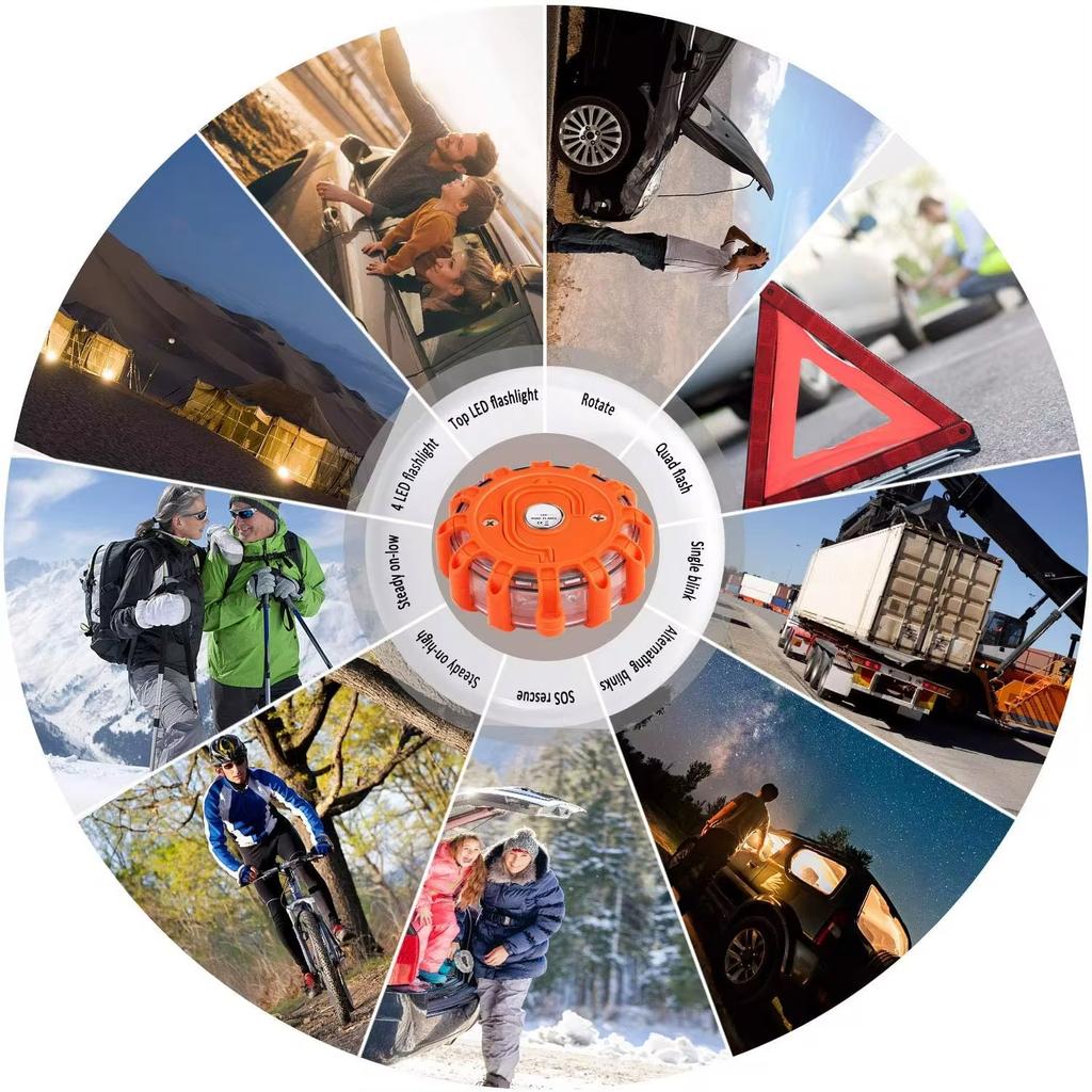 Magnetic LED Emergency Car Lights Safety Barricade Light Emergency Strobe Flashing Warning Lamp Warning Beacon Car Accessories