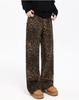 Unisex Retro-Freizeithose mit geradem Bein und Leopardenmuster