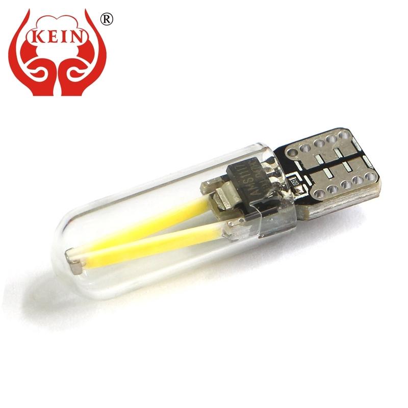 KEIN 2PCS Led T10 w5w Bulb 194 Lamp 5w5 Interior Dome Reading Signal Parking License Plate Door Warm White 6000K Car Light 12V