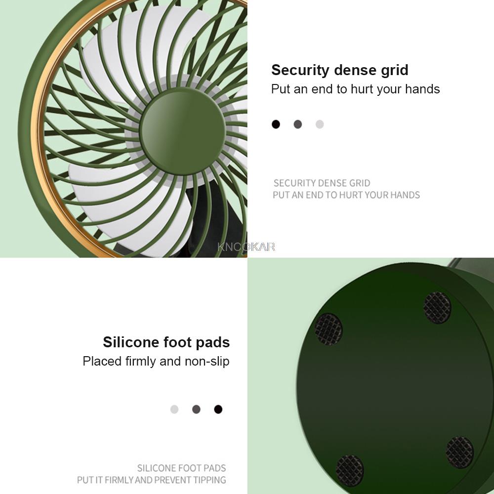 Portable Cooling USB Desktop Mini Fan 3 Speed Personal with 360 Rotation Adjustable Angle for Office Household Traveling