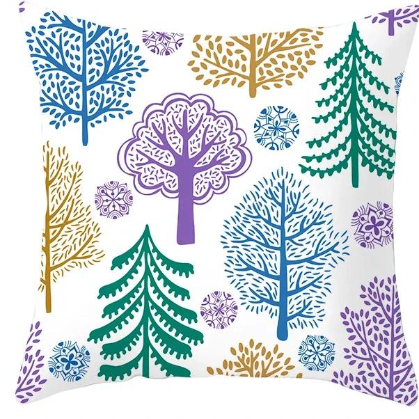 Christmas Decoration Cushion Cover for Sofa Livingroom Throw Pillow Cover % Polyester Resuable Pillow Case Drop Shipping