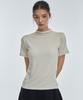 MANAVIS7 Mock Turtleneck Short Sleeve T-Shirt [Ivory]