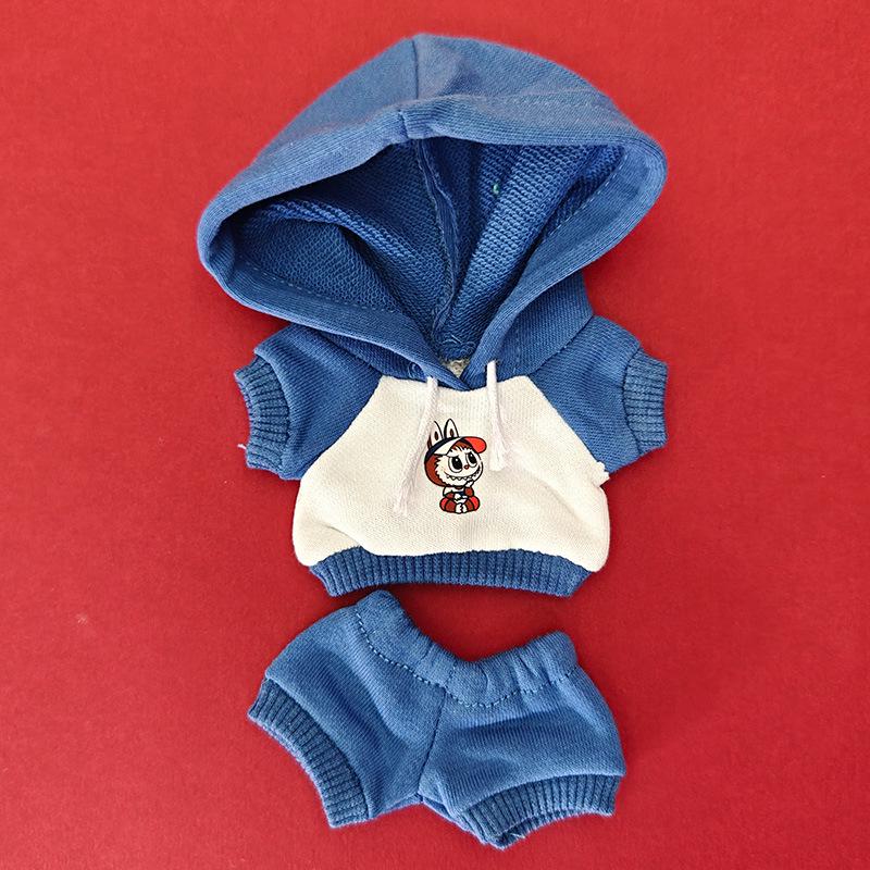 

Кукла Лабубу 17 см Хлопковая Кукла Комплект Толстовки и Брелок 17cm