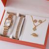 Love Square Fashion Bracelet Watch Popular Alloy Set Women'S Watch
