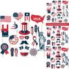 American Independence Day Photo Props Set With 20 Paper Party Decorations For Celebrations