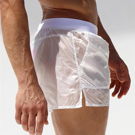 Breathable Swim Trunks Soft Beachwear See-through Design Swimming Pants Water Sports Clothing