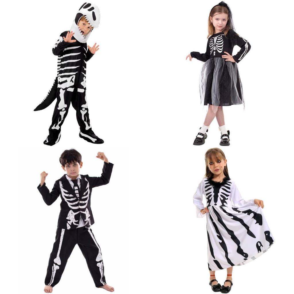 Dinosaur Skeleton Halloween Cosplay Costume Kid Stage Costume Clothing Parties