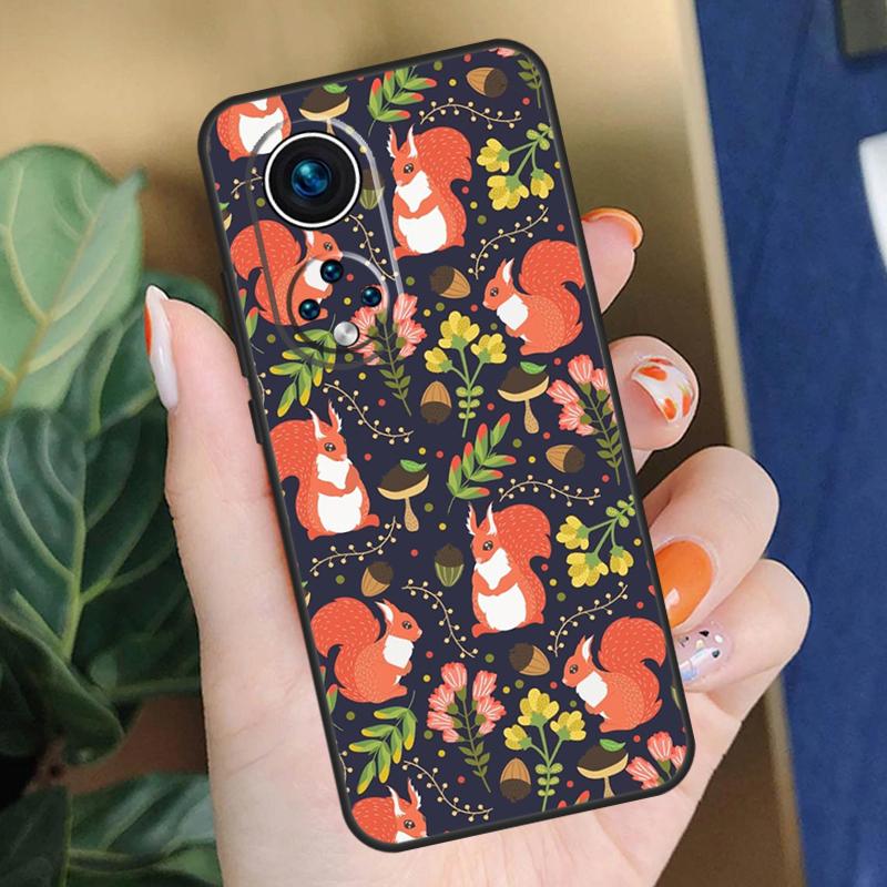 Cartoon Animal Squirrel Case For Honor X8b X9b X9a X8a X8 X9 X9c 50 70 90 Lite Honor 200 Pro Magic 7 5 6 Lite Cover