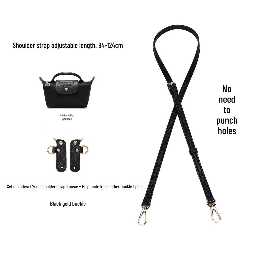 Longxiang Genuine Leather Mini Dumpling Crossbody Bag with Adjustable Shoulder Strap and Non-Slip Buckle