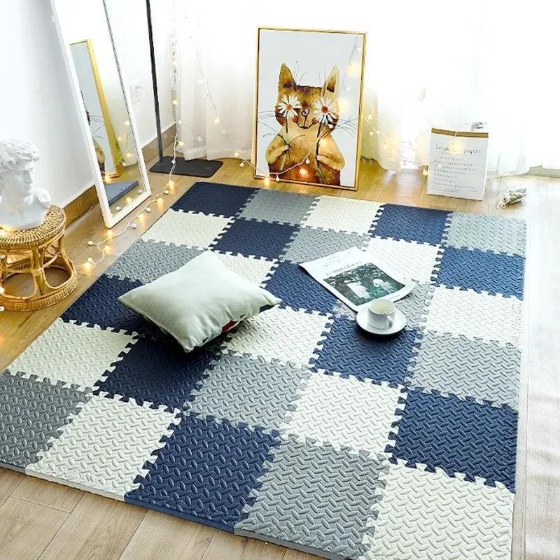 Interlocking Sports Rug for Kids Anti-slip Protection for Baby in Bedroom EVA Foam Carpet Baby Indoor Play Mat Soft Carpet