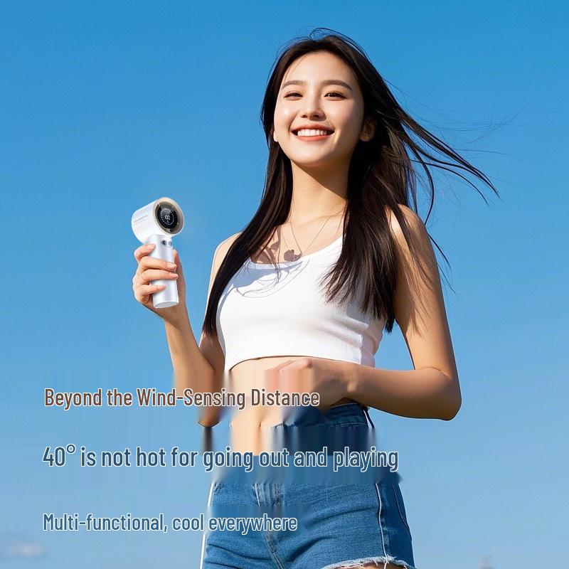 2026 LY11 Silent Portable Handheld Turbine Fan for Dorm & Outdoor Cooling