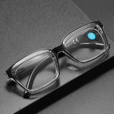 New Retro Large Frame Presbyopia Glasses Spring Leg Men and Women Anti-blue Light HD Reading Glasses Eye Protection
