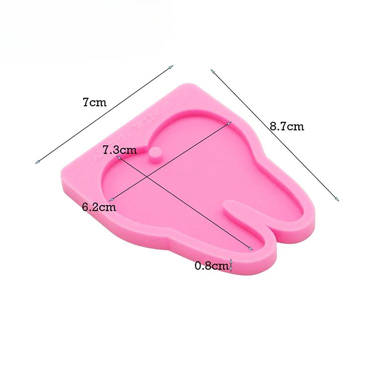 UV Resin Silicone Tooth Mold Epoxy Resin Molds for DIY Keychain Jewelry Making Tools Shining Resin Moldes