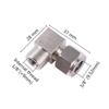 1/8" Female Thread Elbow 304 Stainless Steel Fit 9.52mm OD Tube Coupler Adapter Connector Compression Fitting For Tubing 1 Pc