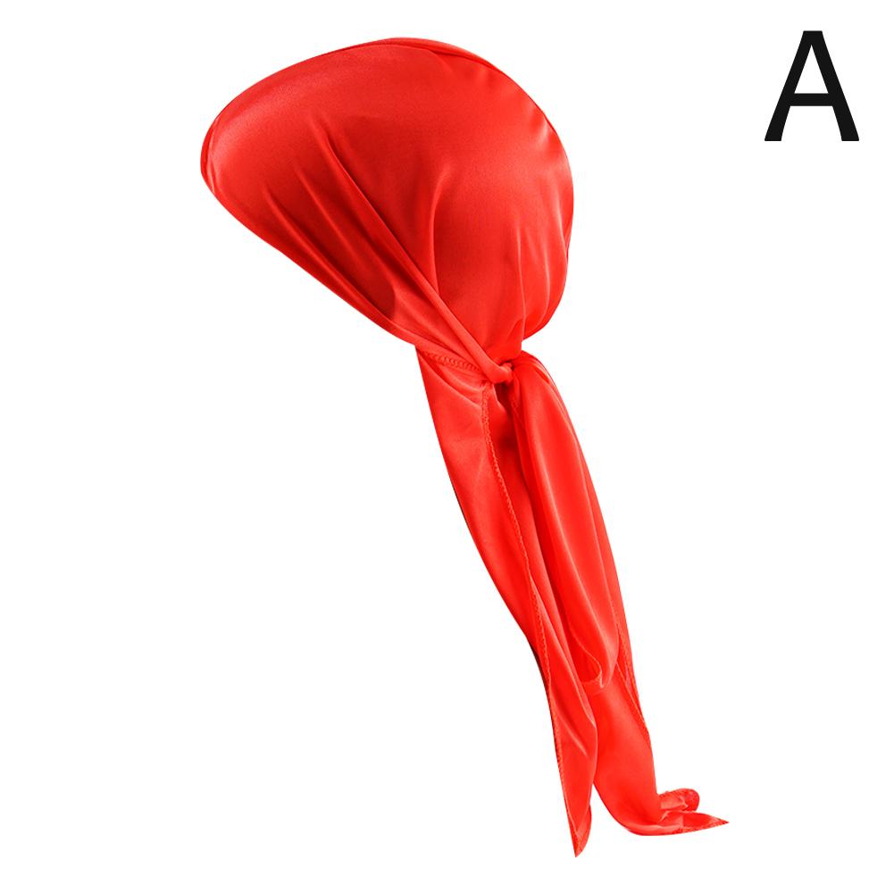 НОВЫЙ 1 шт. Унисекс Длинный Шелковистый Дюраг Длинный Хвост Шелковистый Платок Высококачественный Источник Бархатная Пиратская Шляпа с Длинным Хвостом Тюрбан Повязка на Голову Бандана