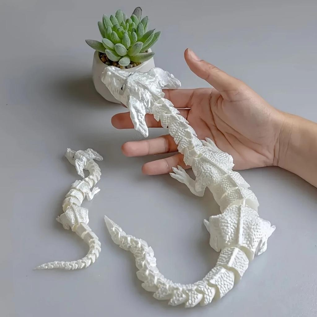 3D Printed Lucky Dragon Figurine Opening Mouth Perfect for Living Room Bedroom Decor Unique Holiday Gift Idea Tabletop Ornament