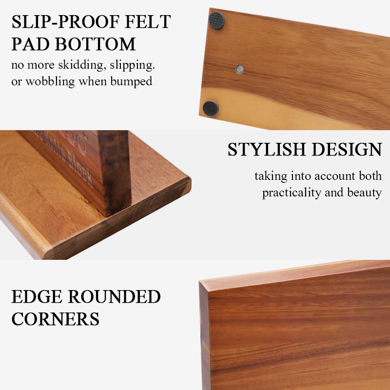 Multi-functional Storage Knife Holder with Strong Magnets Home Kitchen Double-sided Wooden Magnetic Knife Holder with Magnetic Support