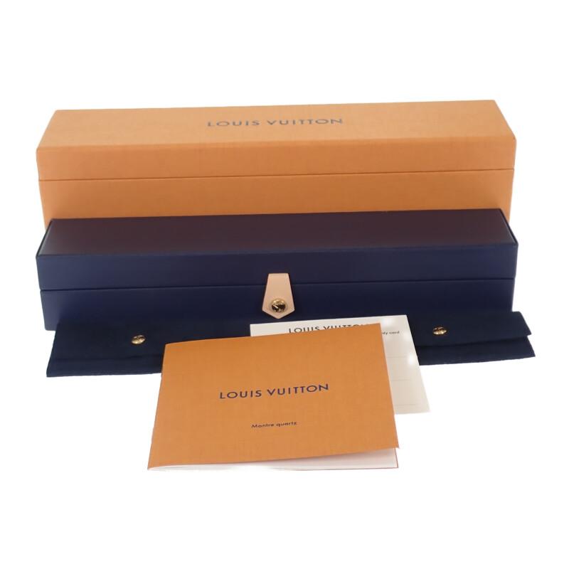 Louis Vuitton Q12MGZ Zegarki Stal nierdzewna/skóra Damski biała tarcza