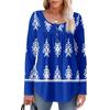 Women's Long Sleeve Tunic Loose Tops Casual Oversized Tops Pleated Tunic Button Down Casual Women's Print Tops
