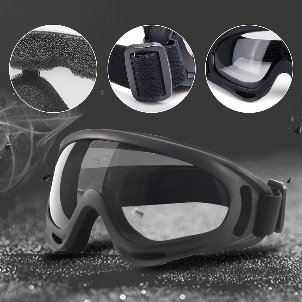 [TTETNLY] 2pcs Goggles Protective Glasses Adjustable Ski Goggles Dustproof Sandproof