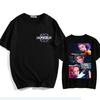 Loose Crew Neck Short Sleeve T-Shirt K Pop Demon Hunters Hunter Group Print Base Layer Top