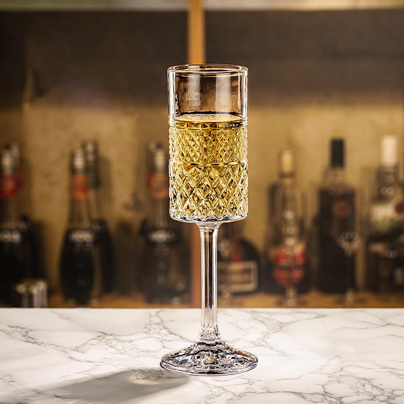 Cocktail Glass Lead-Free Crystal Bar Wine Glass Stemware Unique Champagne Glass For Sweet Wine And Drinks
